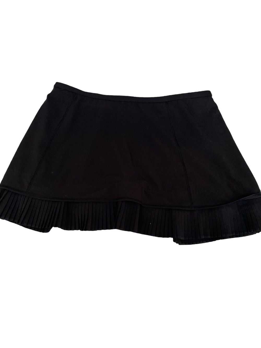 Women’s Black Pleated-Hem Skort